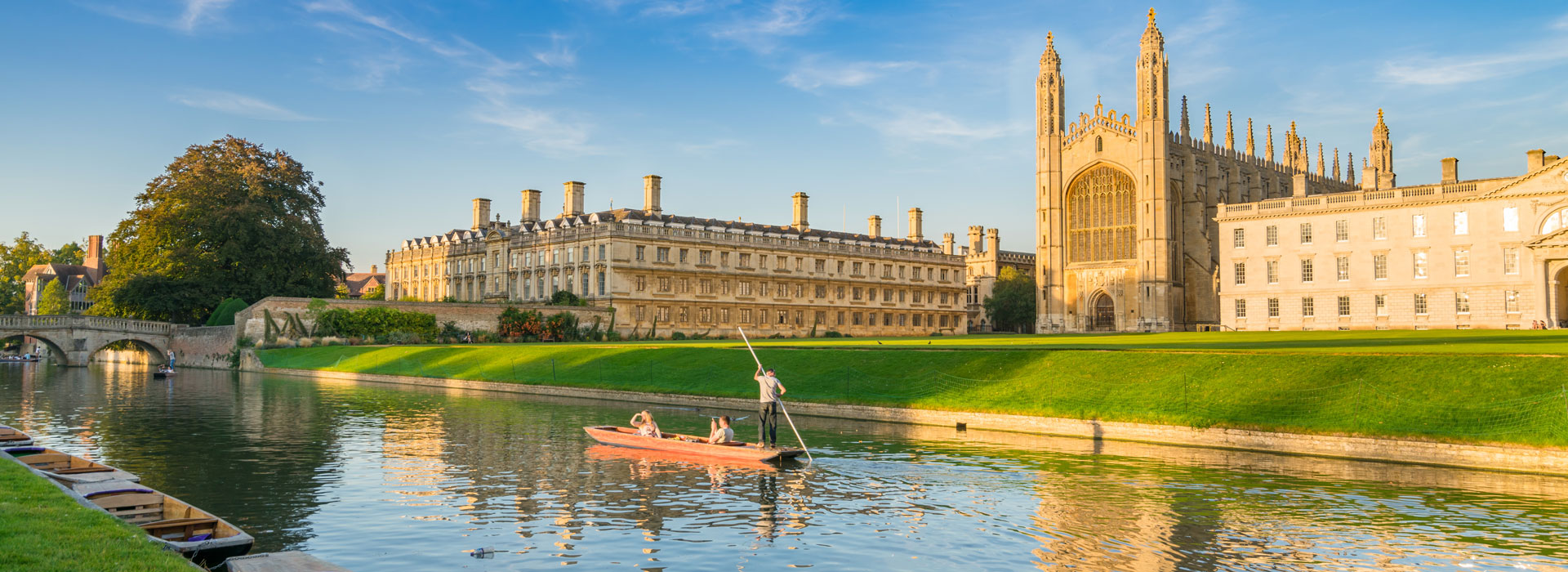 A river outside a UK University - Cambridge