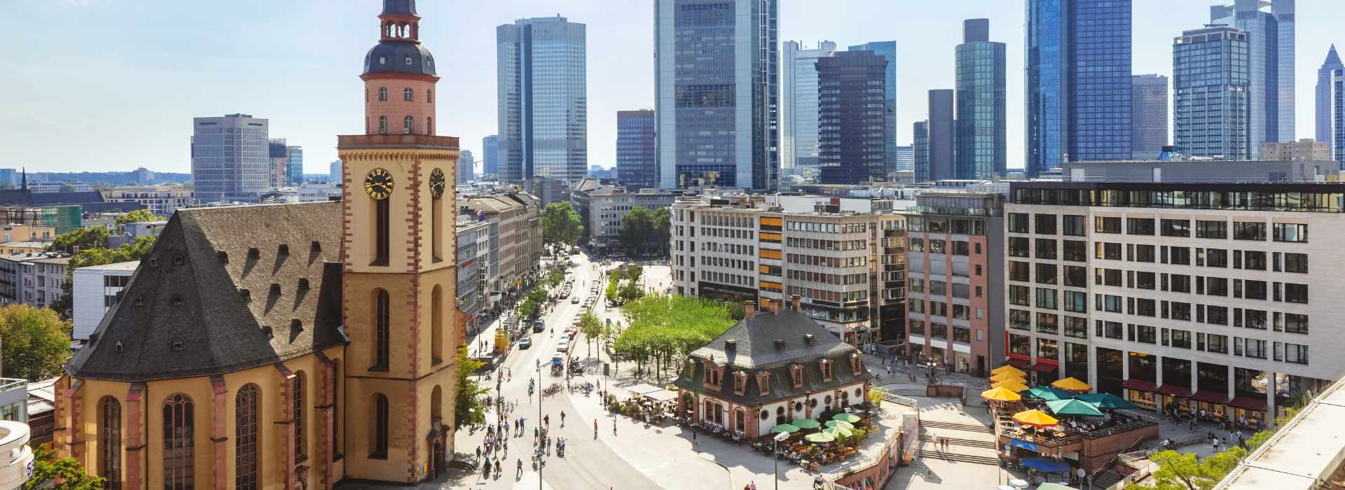 Skyline of modern Frankfurt am Main, Germany