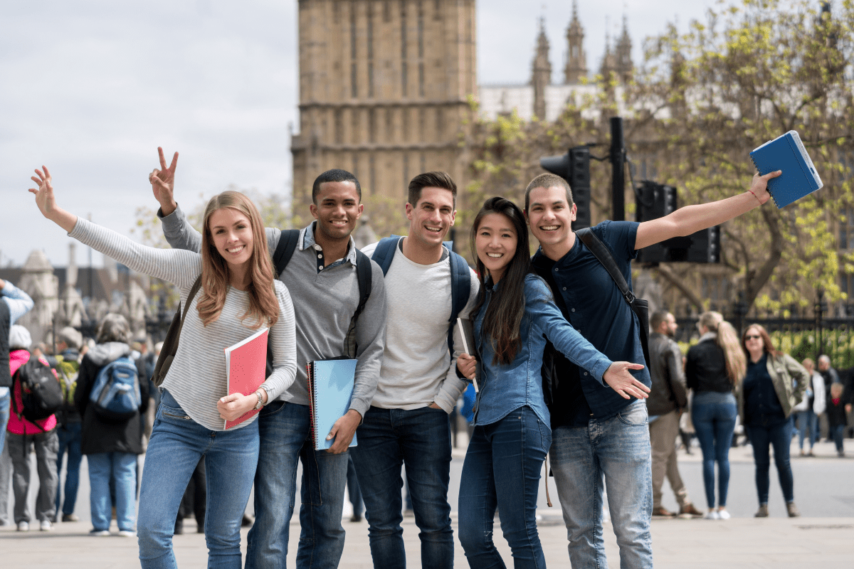 Students studying in the UK